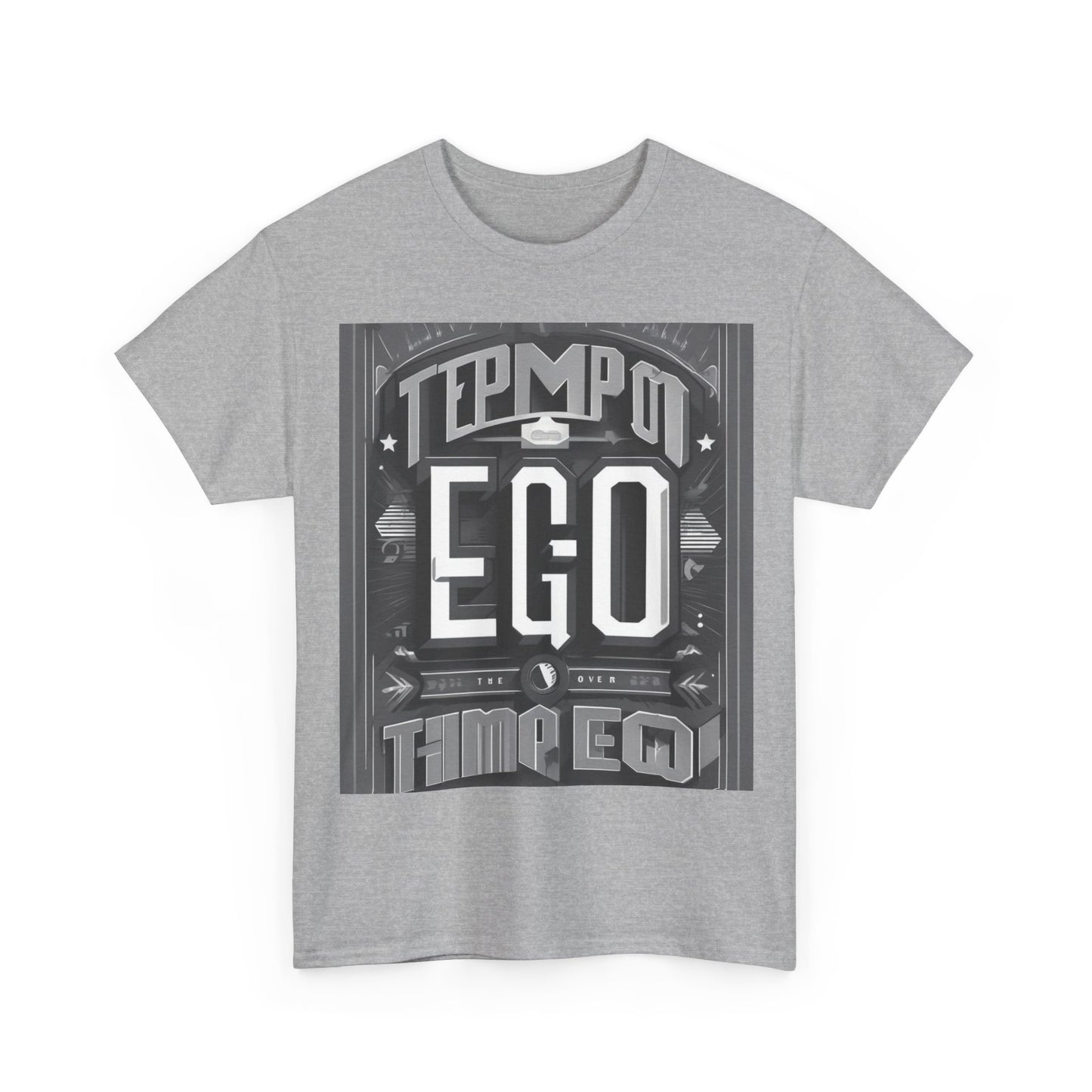 boostlete-mile-by-mile-type-tempo-over-ego-banner-modern-0093 — Unisex Heavy Cotton Tee (Gildan 5000)