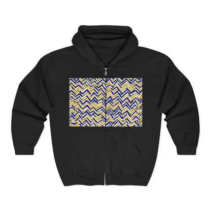 boostlete-boost-mode-pattern-ekg-line-art-0091 — Unisex Heavy Blend Full-Zip Hooded Sweatshirt