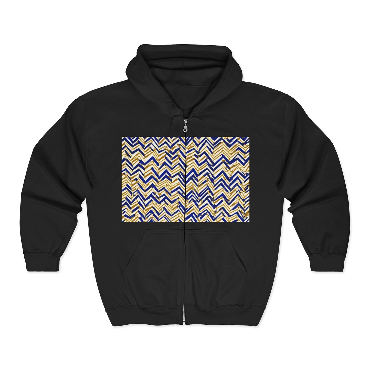 boostlete-boost-mode-pattern-ekg-line-art-0091 — Unisex Heavy Blend Full-Zip Hooded Sweatshirt