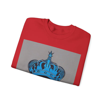 boostlete-am-crew-icon-crown-grainy-monoline-0022 — Unisex Heavy Blend Crewneck Sweatshirt (Gildan)