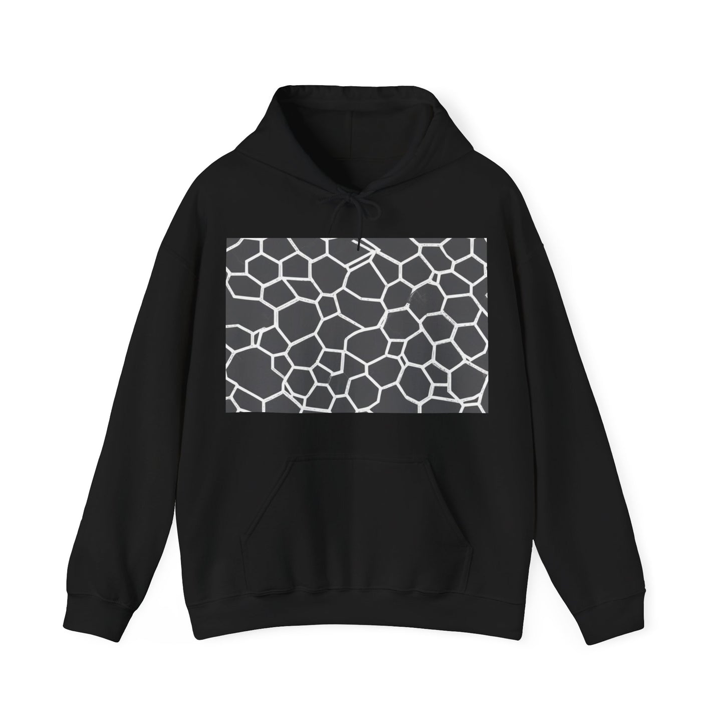 boostlete-iron-intent-pattern-hex-blueprint-0063 — Unisex Heavy Blend Hooded Sweatshirt (Gildan)