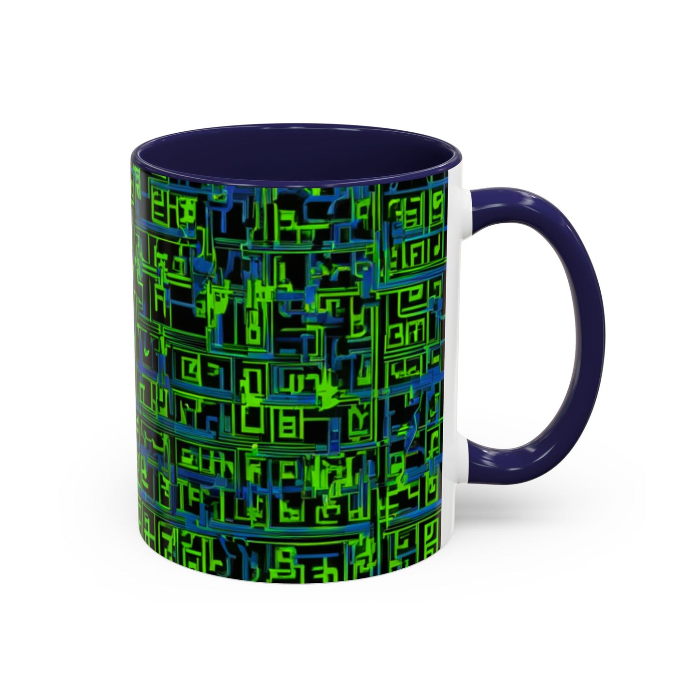 boostlete-mile-by-mile-pattern-plate-number-blueprint-0147 — Accent Mug 11oz/15oz