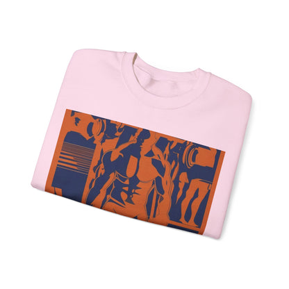 boostlete-rise-grind-scene-deadlift-3d-paper-0812 — Unisex Heavy Blend Crewneck (G18000)