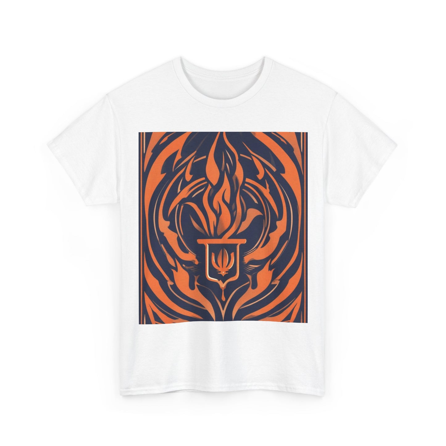 boostlete-quiet-power-icon-flame-duotone-athletic-0158 — Unisex Heavy Cotton Tee (Gildan 5000)