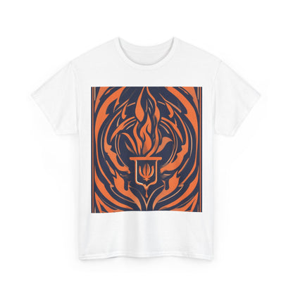 boostlete-quiet-power-icon-flame-duotone-athletic-0158 — Unisex Heavy Cotton Tee (Gildan 5000)