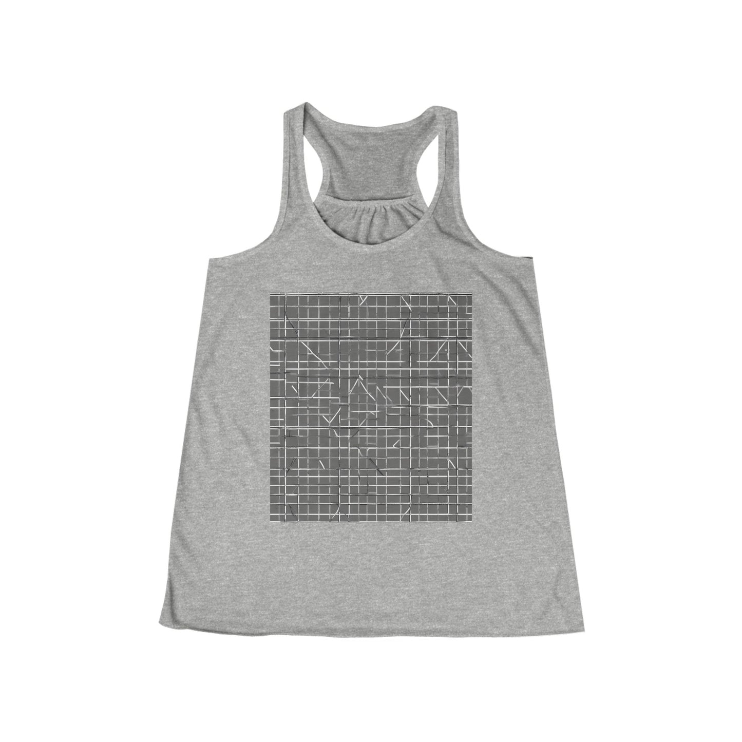 boostlete-rise-grind-pattern-plate-number-monoline-0291 — Women's Flowy Racerback Tank (B+C 8800)