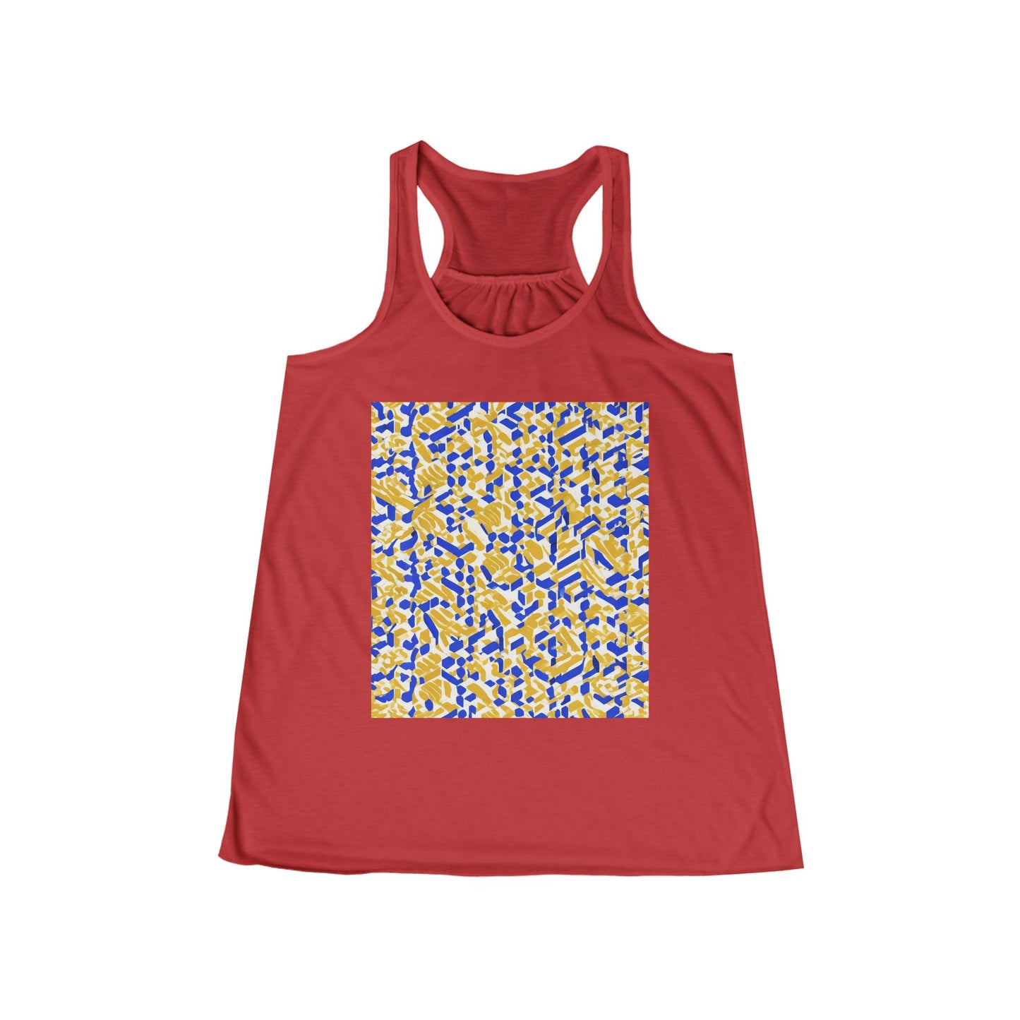 boostlete-rise-grind-pattern-sprint-isometric-0319 — Women's Flowy Racerback Tank (B+C 8800)