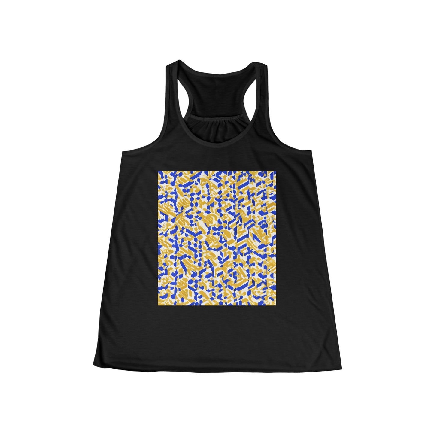 boostlete-rise-grind-pattern-sprint-isometric-0319 — Women's Flowy Racerback Tank (B+C 8800)