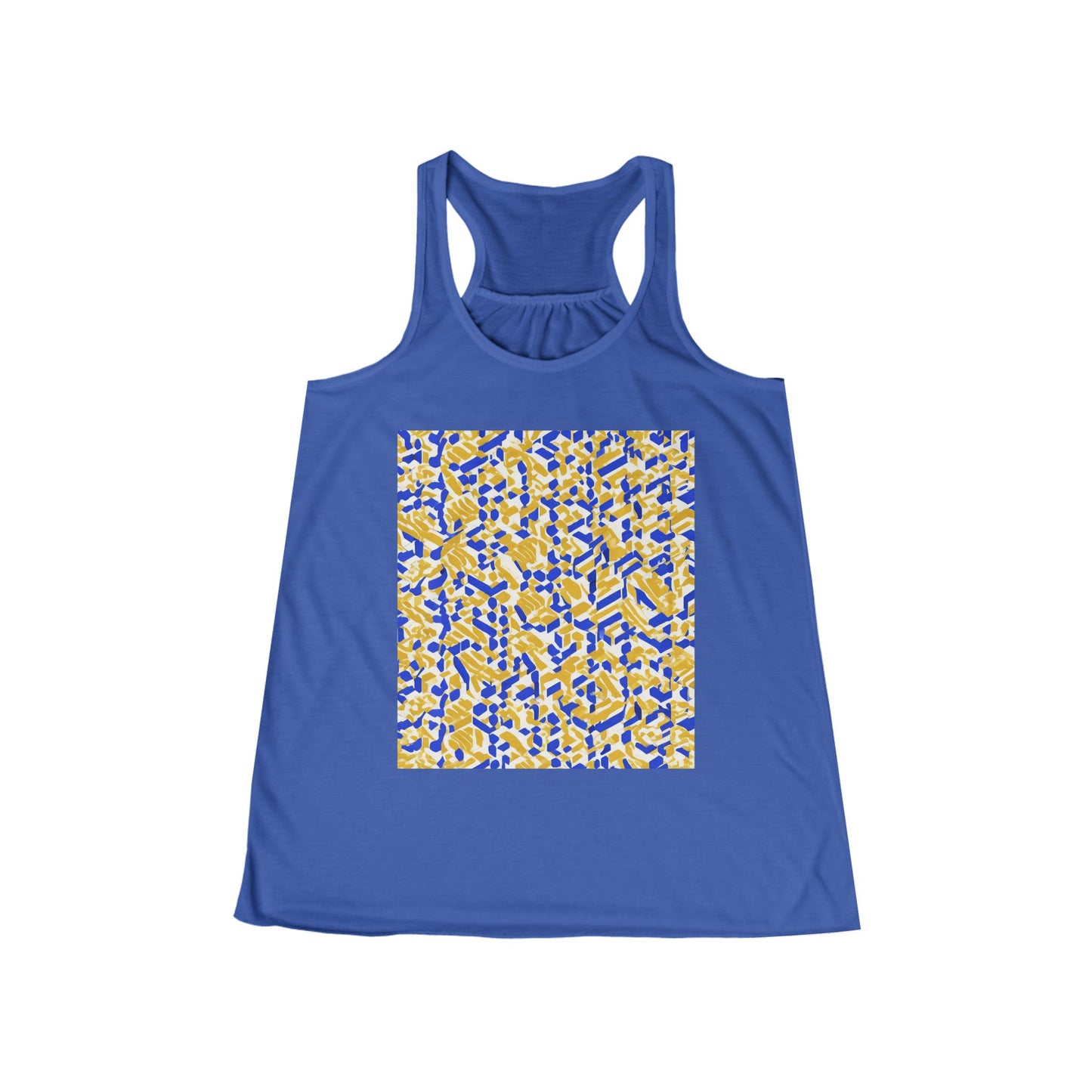 boostlete-rise-grind-pattern-sprint-isometric-0319 — Women's Flowy Racerback Tank (B+C 8800)