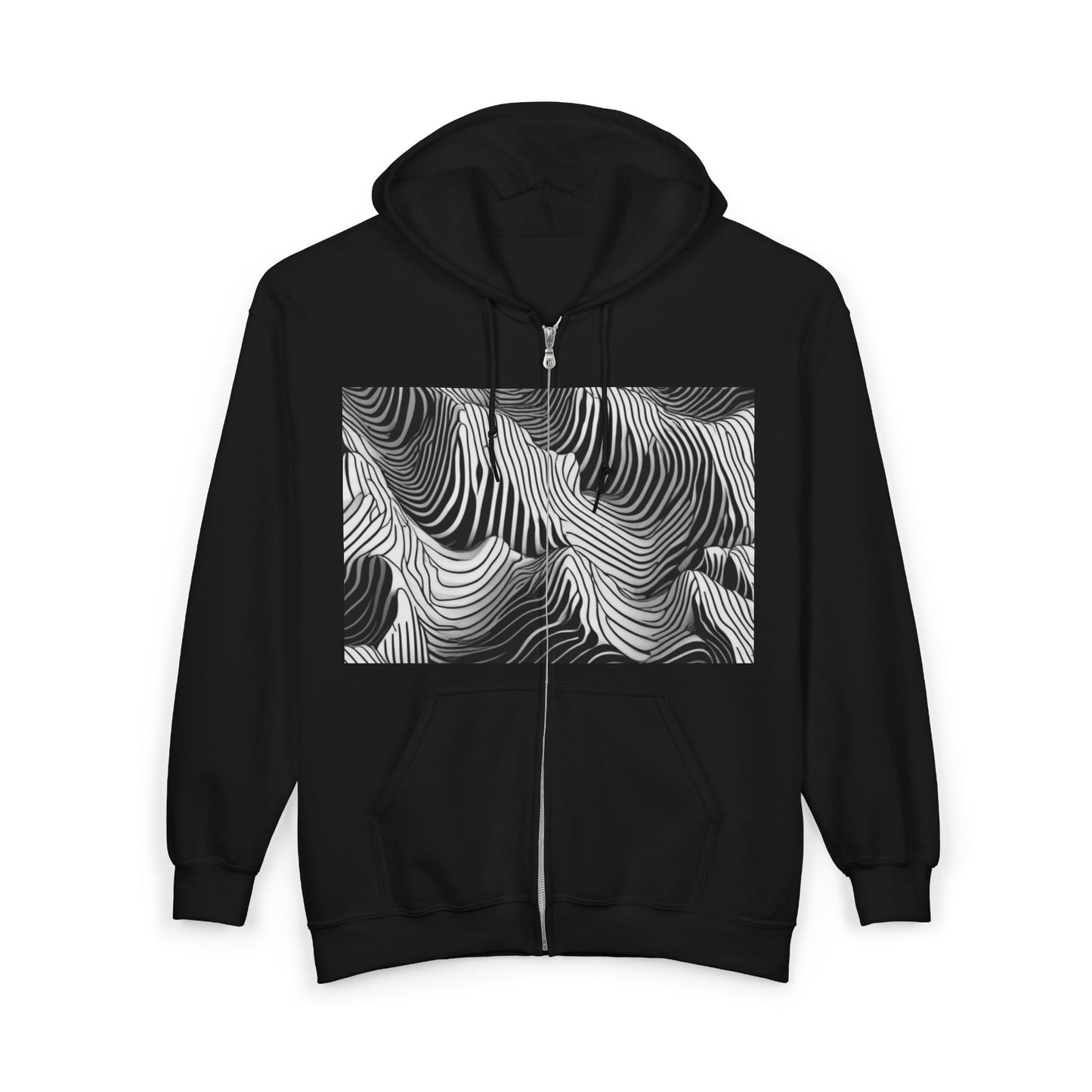 boostlete-field-day-pattern-topographic-isometric-0211 — Unisex Heavy Blend Full-Zip Hooded Sweatshirt