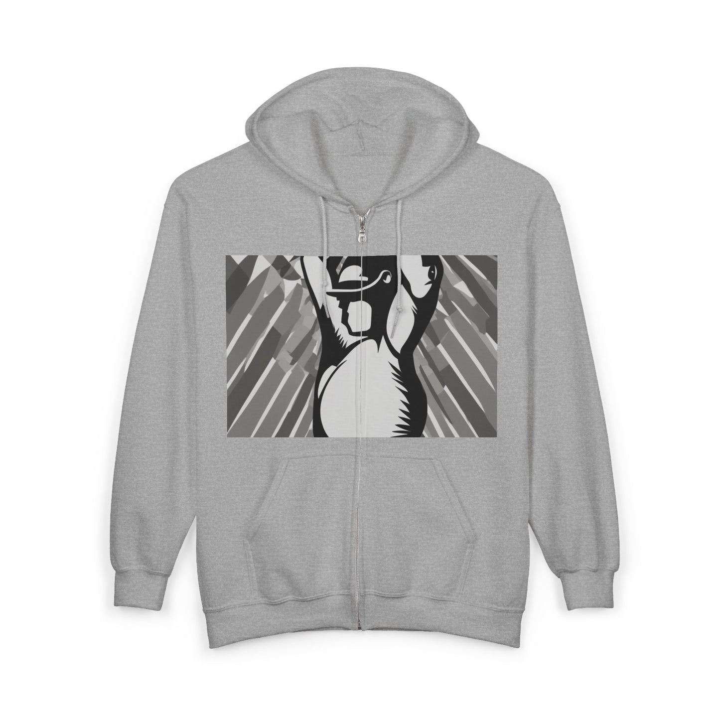 boostlete-iron-intent-scene-kettlebell-grainy-modern-0276 — Unisex Heavy Blend Full-Zip Hooded Sweatshirt