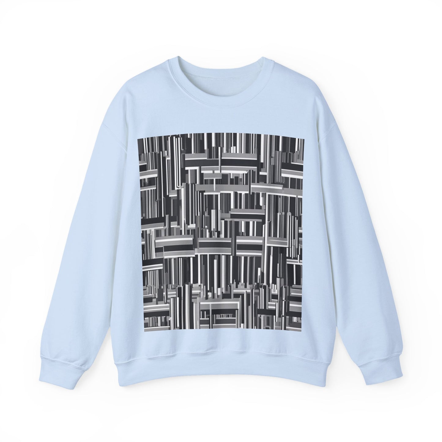 boostlete-recovery-progress-pattern-barcode-isometric-1023 — Unisex Heavy Blend Crewneck (G18000)