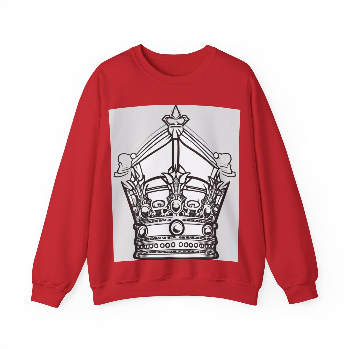boostlete-quiet-power-icon-crown-outline-badge-0130 — Unisex Heavy Blend Crewneck Sweatshirt (Gildan)