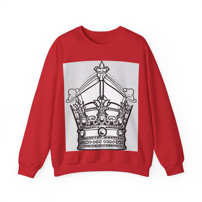 boostlete-quiet-power-icon-crown-outline-badge-0130 — Unisex Heavy Blend Crewneck Sweatshirt (Gildan)