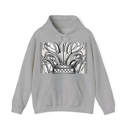 boostlete-boost-mode-icon-crown-offset-line-art-0190 — Unisex Heavy Blend Hooded Sweatshirt (Gildan)