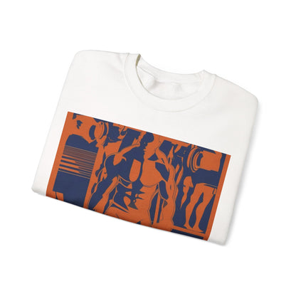 boostlete-rise-grind-scene-deadlift-3d-paper-0812 — Unisex Heavy Blend Crewneck (G18000)
