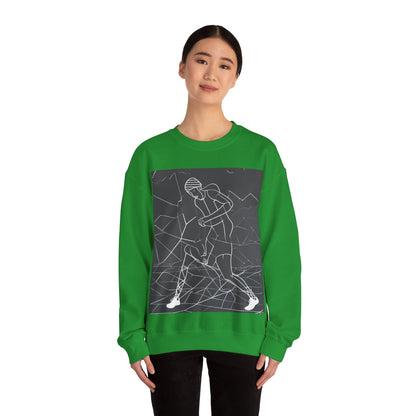 boostlete-pr-season-scene-runner-outline-geometric-1072 — Unisex Heavy Blend Crewneck (G18000)