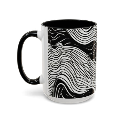 boostlete-field-day-pattern-topographic-line-art-0239 — Accent Mug 11oz/15oz