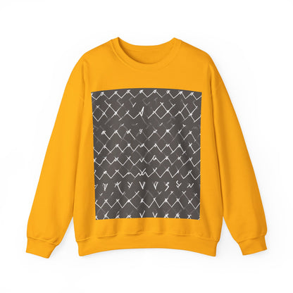 boostlete-am-crew-pattern-ekg-bold-0047 — Unisex Heavy Blend Crewneck Sweatshirt (Gildan)
