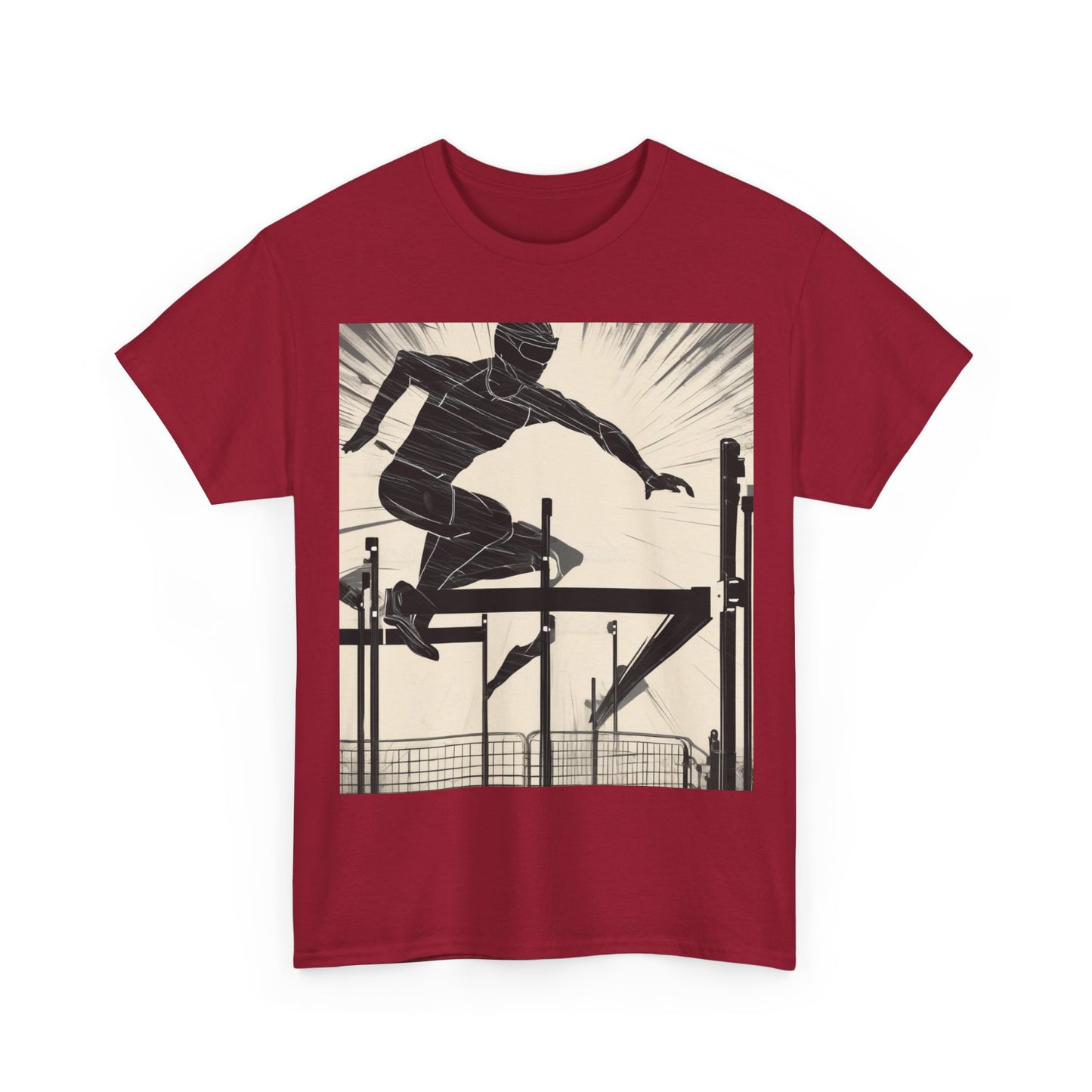 boostlete-iron-intent-scene-hurdler-speed-blueprint-0152 — Unisex Heavy Cotton Tee (Gildan 5000)