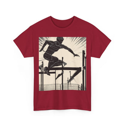 boostlete-iron-intent-scene-hurdler-speed-blueprint-0152 — Unisex Heavy Cotton Tee (Gildan 5000)