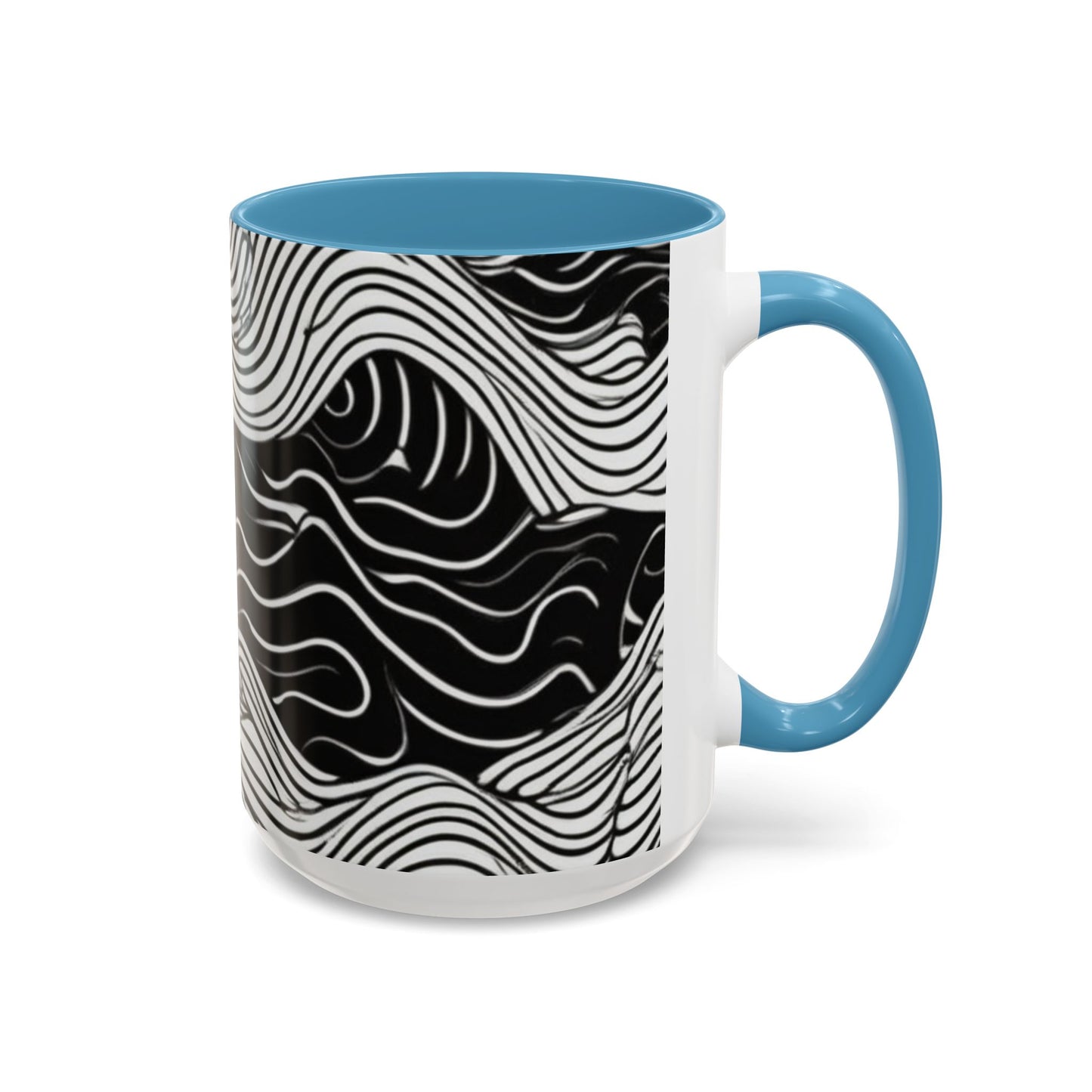 boostlete-field-day-pattern-topographic-line-art-0239 — Accent Mug 11oz/15oz