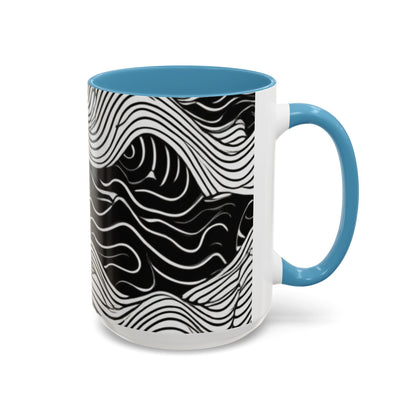 boostlete-field-day-pattern-topographic-line-art-0239 — Accent Mug 11oz/15oz