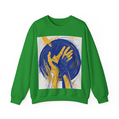 boostlete-am-crew-scene-athlete-neon-vector-0304 — Unisex Heavy Blend Crewneck Sweatshirt (Gildan)