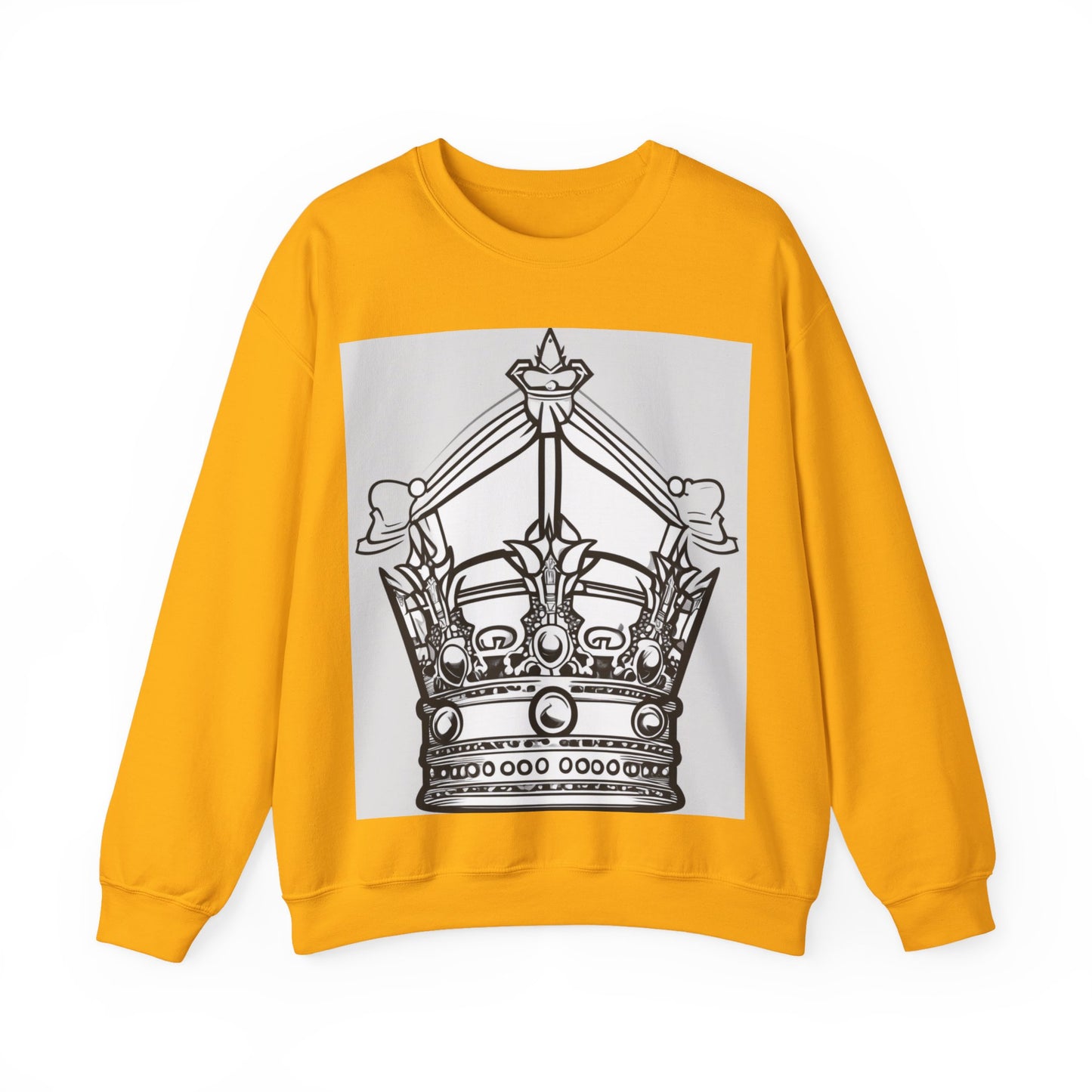 boostlete-quiet-power-icon-crown-outline-badge-0130 — Unisex Heavy Blend Crewneck Sweatshirt (Gildan)