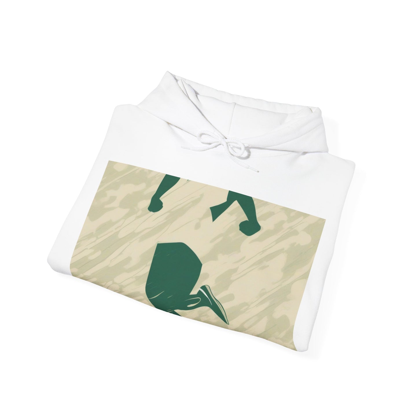 boostlete-am-crew-icon-runner-grainy-blueprint-0134 — Unisex Heavy Blend Hooded Sweatshirt (Gildan)