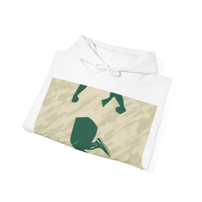 boostlete-am-crew-icon-runner-grainy-blueprint-0134 — Unisex Heavy Blend Hooded Sweatshirt (Gildan)