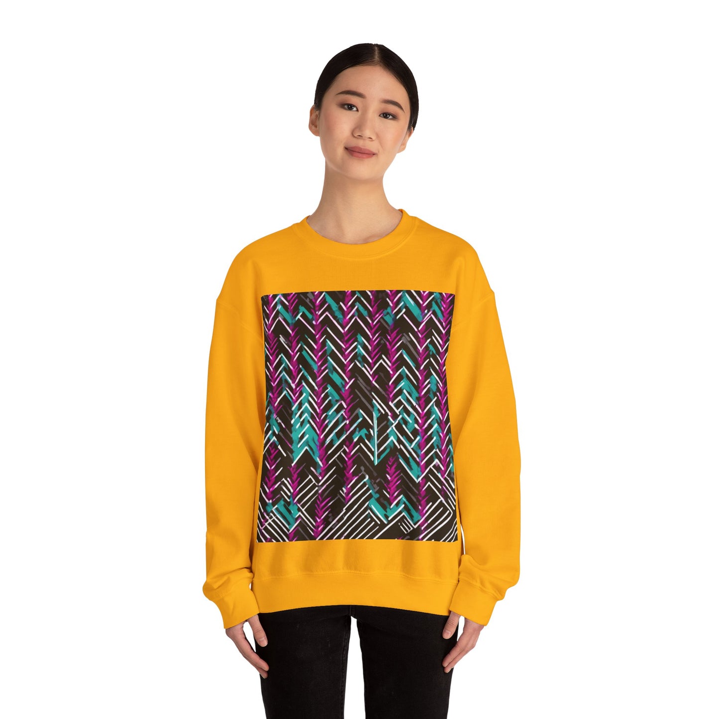 boostlete-recovery-progress-pattern-chevron-retro-0243 — Unisex Heavy Blend Crewneck (G18000)
