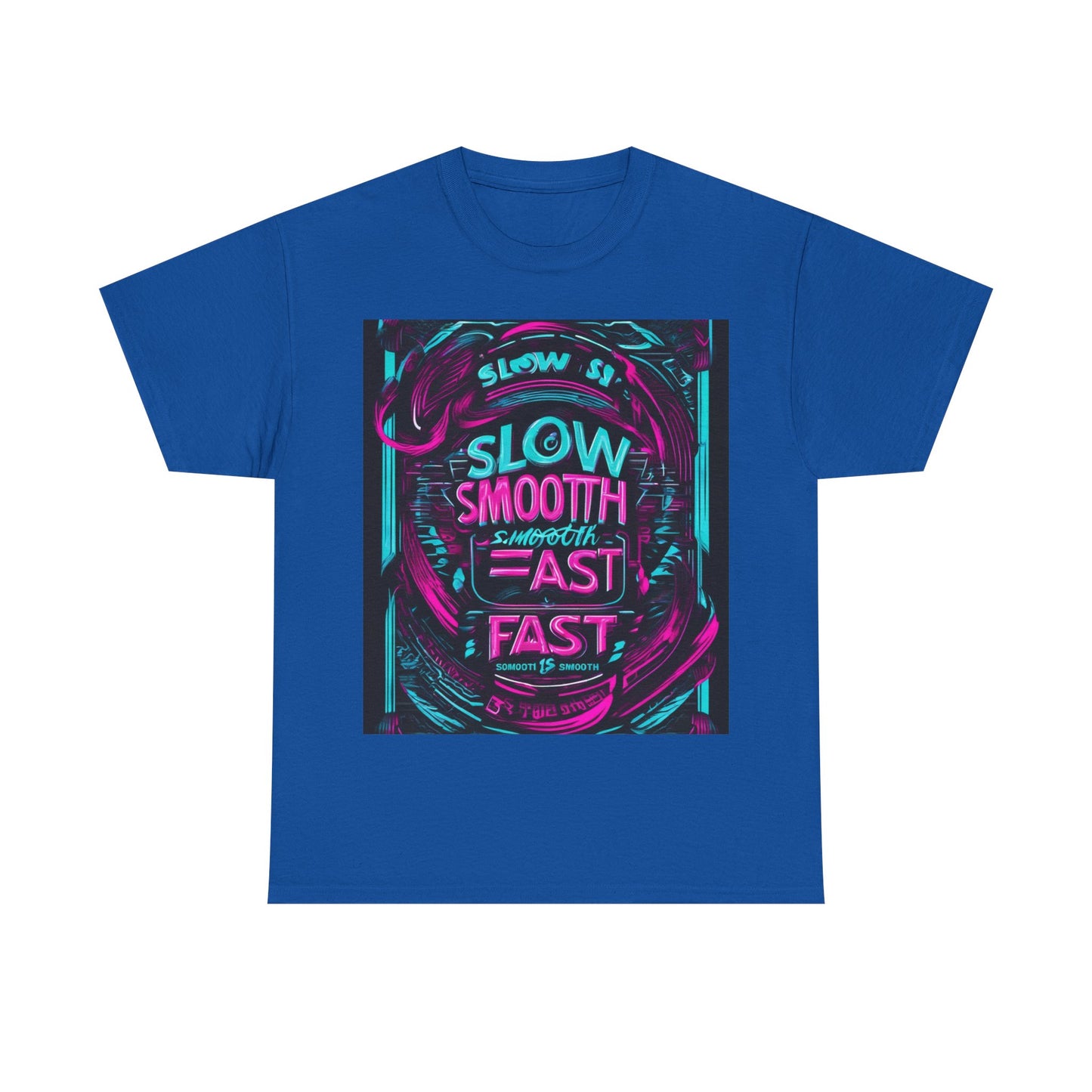 boostlete-recovery-progress-type-slow-is-smooth-smooth-is-fast-banner-engraved-0181 — Unisex Heavy Cotton Tee (Gildan 5000)