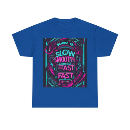 boostlete-recovery-progress-type-slow-is-smooth-smooth-is-fast-banner-engraved-0181 — Unisex Heavy Cotton Tee (Gildan 5000)