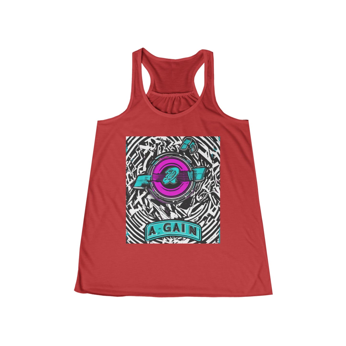 boostlete-boost-mode-type-again-badge-monoline-0293 — Women's Flowy Racerback Tank (B+C 8800)