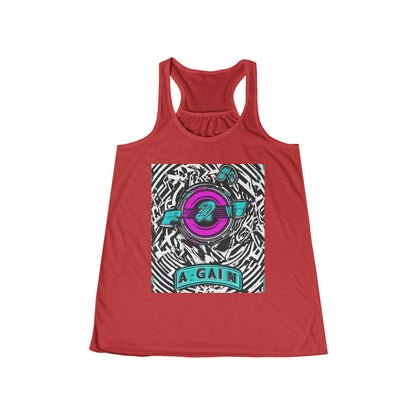 boostlete-boost-mode-type-again-badge-monoline-0293 — Women's Flowy Racerback Tank (B+C 8800)