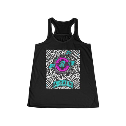 boostlete-boost-mode-type-again-badge-monoline-0293 — Women's Flowy Racerback Tank (B+C 8800)