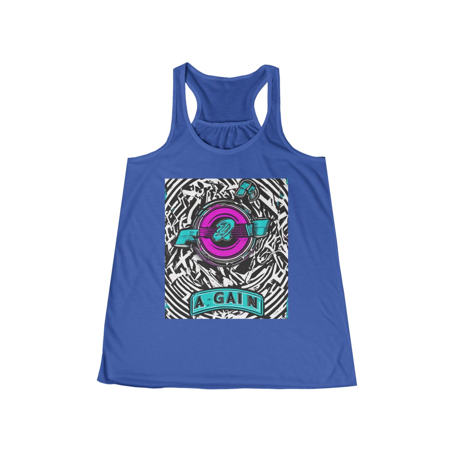 boostlete-boost-mode-type-again-badge-monoline-0293 — Women's Flowy Racerback Tank (B+C 8800)