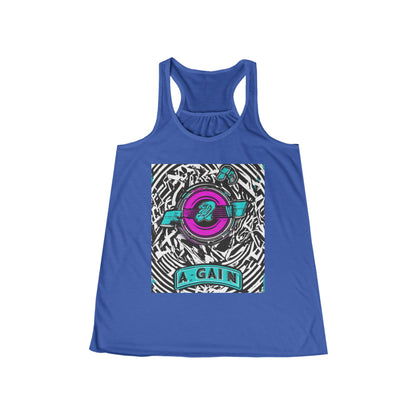 boostlete-boost-mode-type-again-badge-monoline-0293 — Women's Flowy Racerback Tank (B+C 8800)