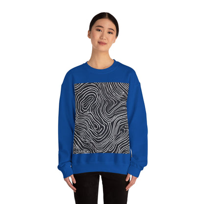 boostlete-field-day-pattern-topographic-badge-0307 — Unisex Heavy Blend Crewneck Sweatshirt (Gildan)