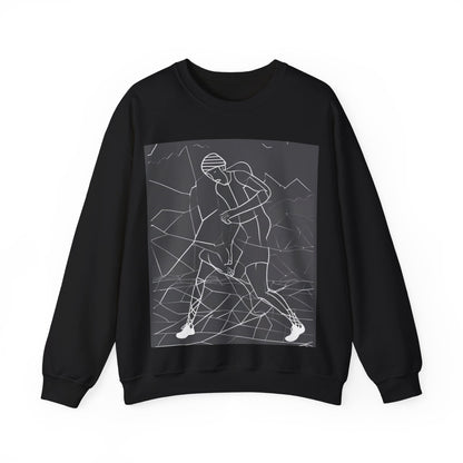 boostlete-pr-season-scene-runner-outline-geometric-1072 — Unisex Heavy Blend Crewneck (G18000)