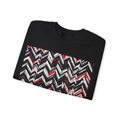 boostlete-am-crew-pattern-chevron-geometric-0659 — Unisex Heavy Blend Crewneck (G18000)