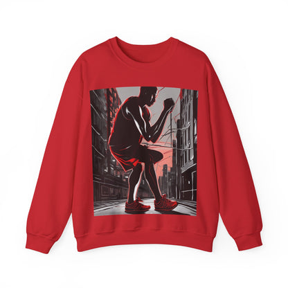 boostlete-am-crew-scene-runner-high-retro-0268 — Unisex Heavy Blend Crewneck Sweatshirt (Gildan)