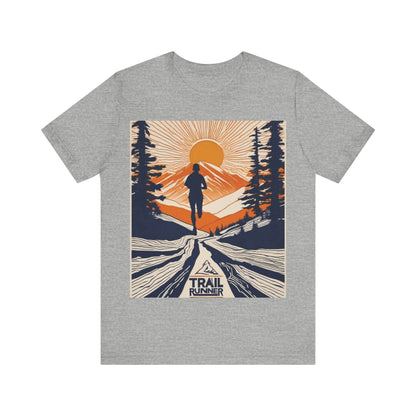 boostlete-iron-intent-scene-trail-glitch-badge-0100 — Unisex Jersey Short Sleeve (B+C 3001)