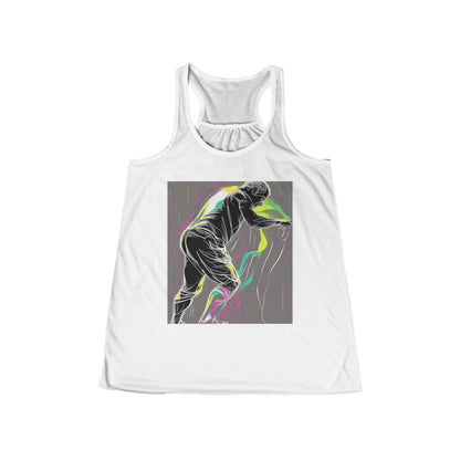 boostlete-iron-intent-scene-athlete-neon-monoline-0140 — Women's Flowy Racerback Tank (B+C 8800)