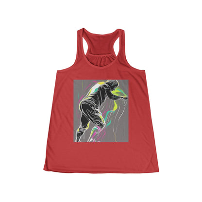 boostlete-iron-intent-scene-athlete-neon-monoline-0140 — Women's Flowy Racerback Tank (B+C 8800)