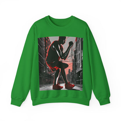 boostlete-am-crew-scene-runner-high-retro-0268 — Unisex Heavy Blend Crewneck Sweatshirt (Gildan)