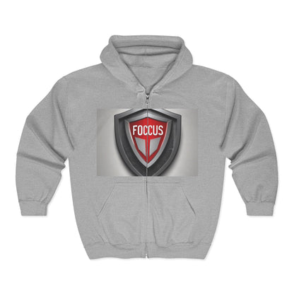 boostlete-mile-by-mile-icon-shield-soft-paper-0114 — Unisex Heavy Blend Full-Zip Hooded Sweatshirt