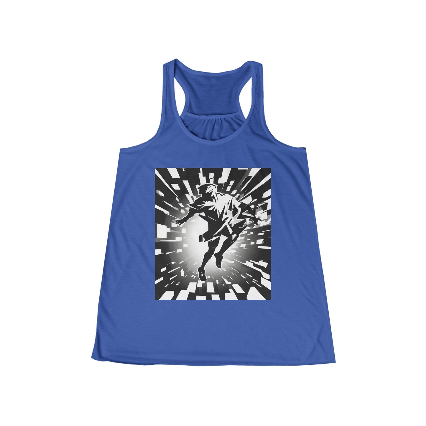boostlete-am-crew-scene-sprinter-high-modern-0312 — Women's Flowy Racerback Tank (B+C 8800)