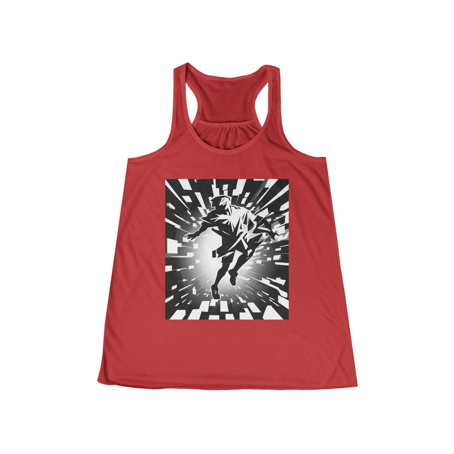 boostlete-am-crew-scene-sprinter-high-modern-0312 — Women's Flowy Racerback Tank (B+C 8800)